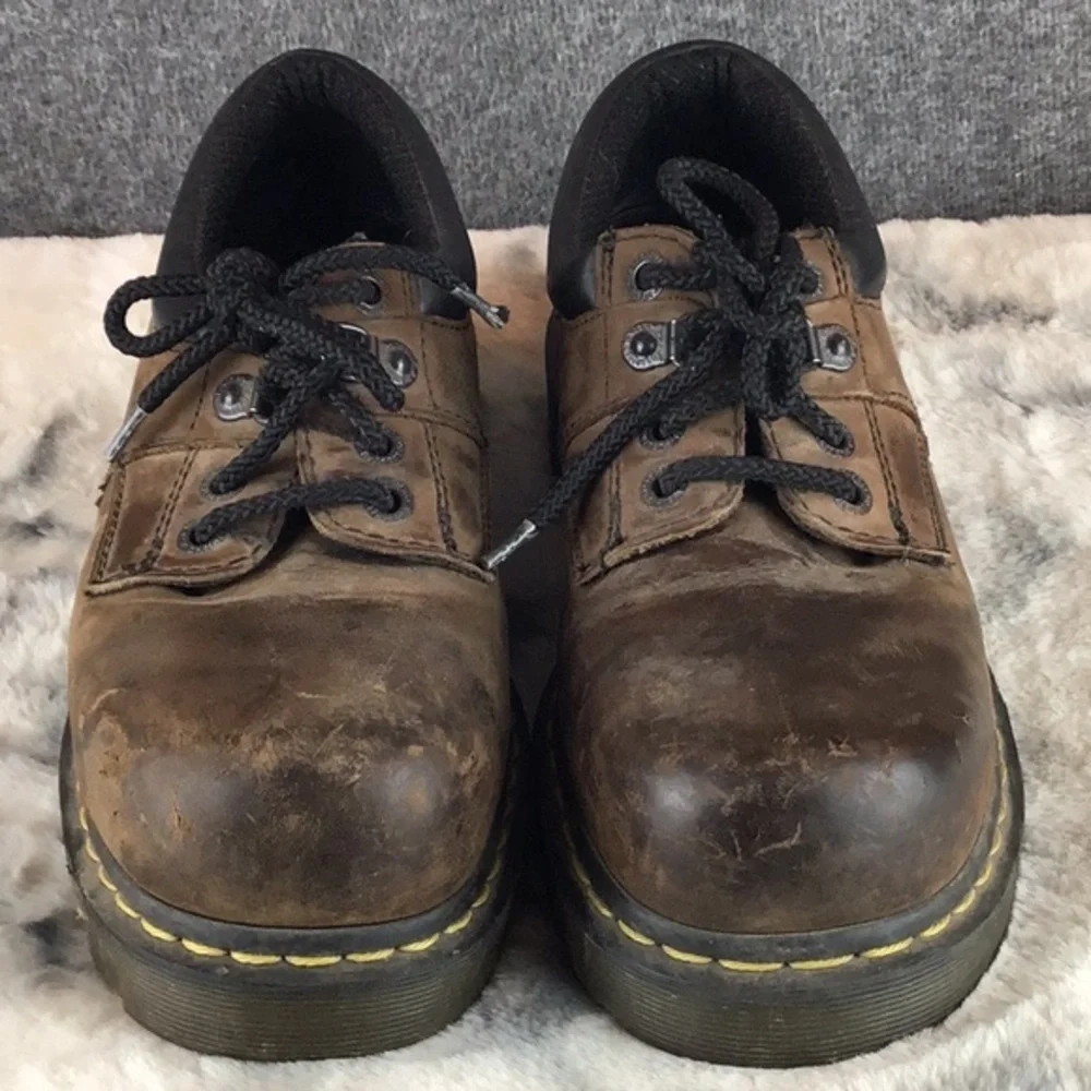 Dr. Martens Industrial Brown‎ Steel Toe Oxfords Unisex Women’s 9|Men’s 8
